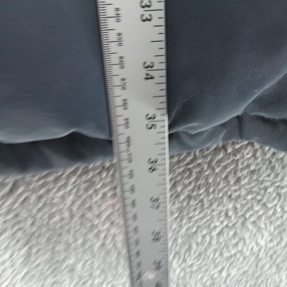 Sam Edelman Coat Womens Medium Navy Blue Mid Length Down Parka Jacket Fur Hood - Picture 2 of 9